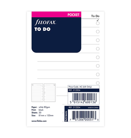 Filofax Pocket To Do Refill