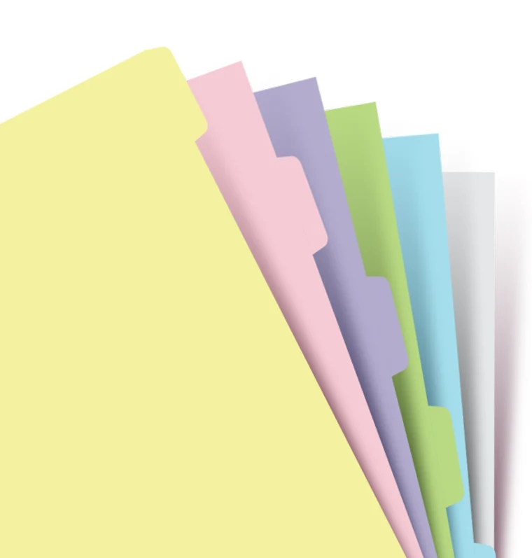 Filofax Pastel Six Tabs Dividers - Personal