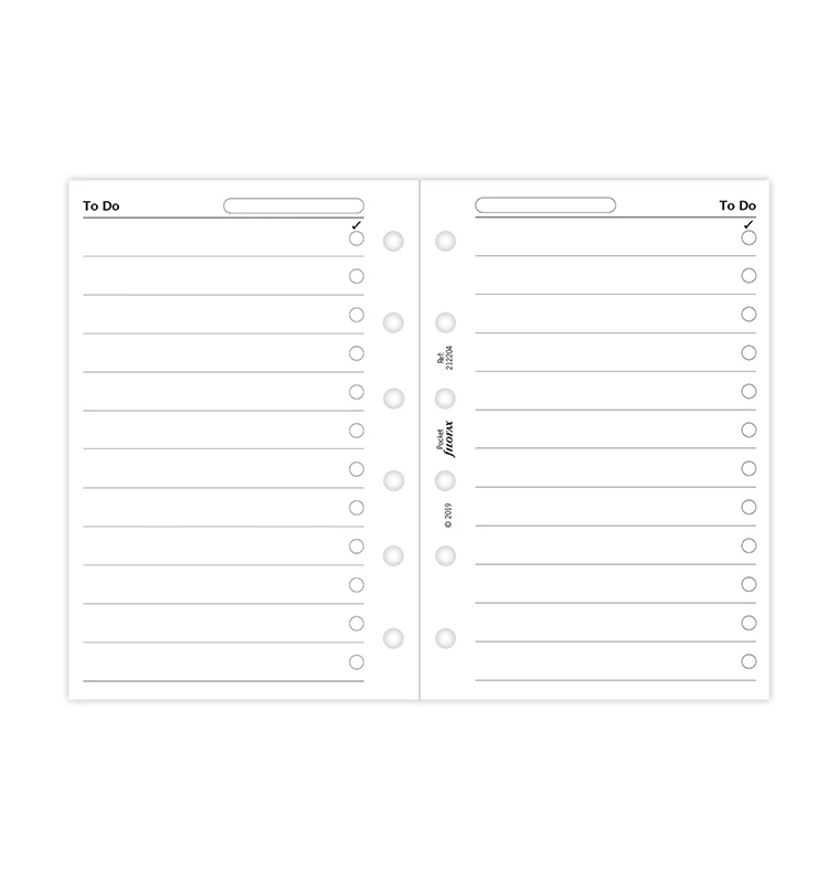 Filofax To Do Refill - Pocket