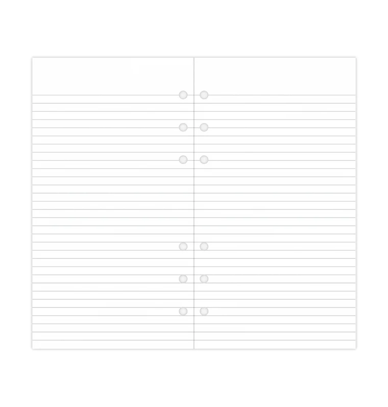 Filofax White Ruled Notepad Refill - Personal