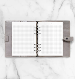Filofax A5 White Quadrille Notepaper Refill