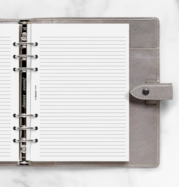Filofax A5 White Ruled Notepad Refill (50 Sheets)