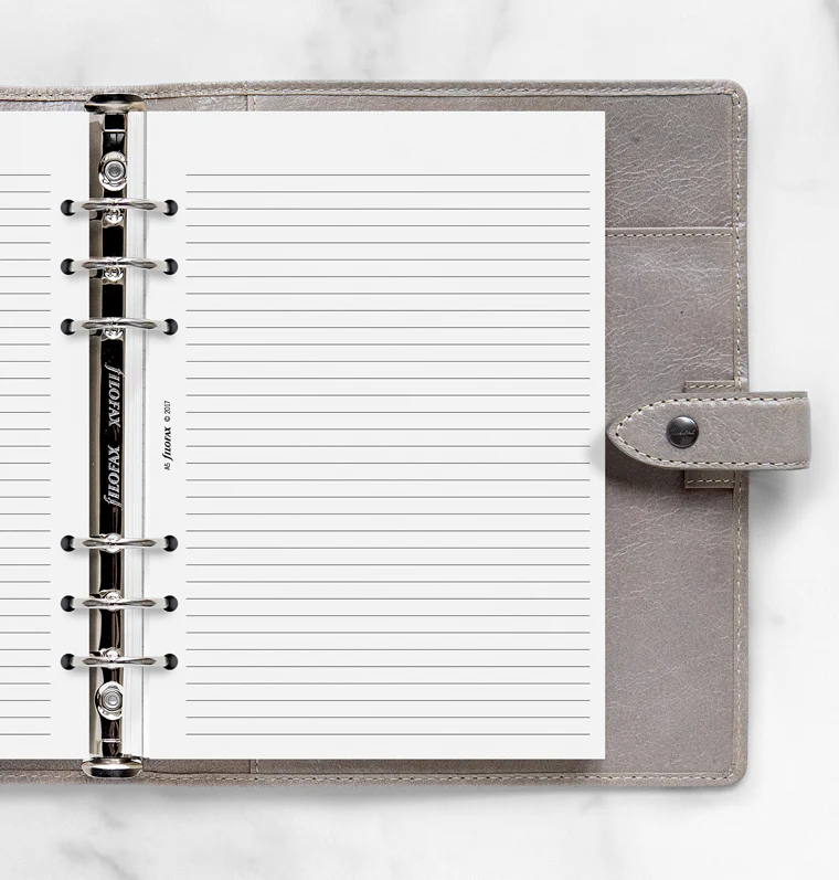 Filofax White Ruled Notepad Refill - A5