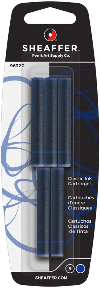Sheaffer Classic Ink Cartridge (Pack of 5) Blue