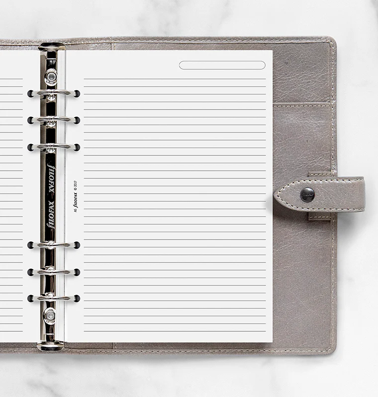 Filofax White Ruled Notepaper Refill - A5