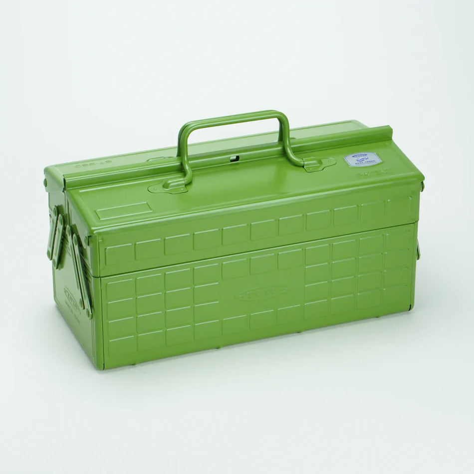 Toyo- Steel Toolbox with Cantilever Lid ST-350 - Japanese Tea Green