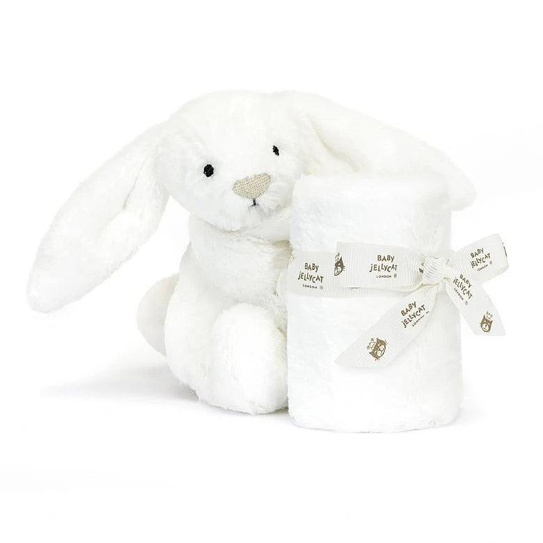 Jellycat Bashful Luxe Bunny Plush Baby Soother - White