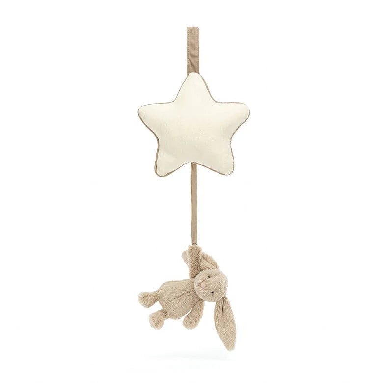 Jellycat Bashful Beige Bunny Musical Pull Baby Plush Toy