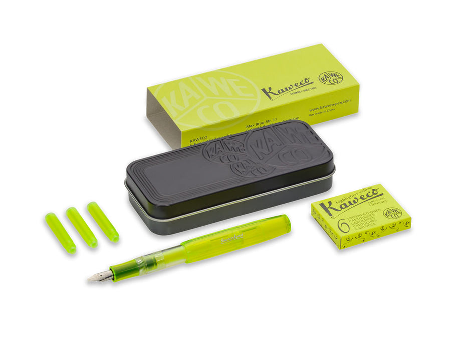 Kaweco Ice Sport Fountain Pen Glow Highlighter Yellow