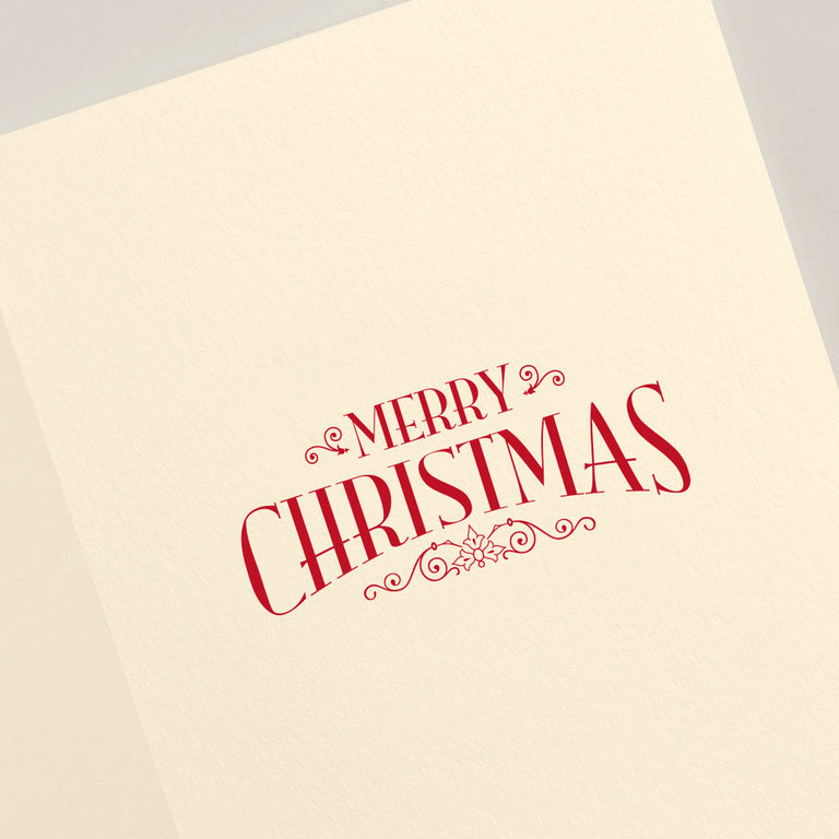 Crane Vintage Santa with List Christmas Greeting Card