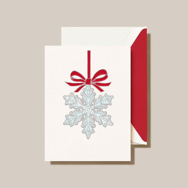 Crane Snowflake Ornament Greeting Card
