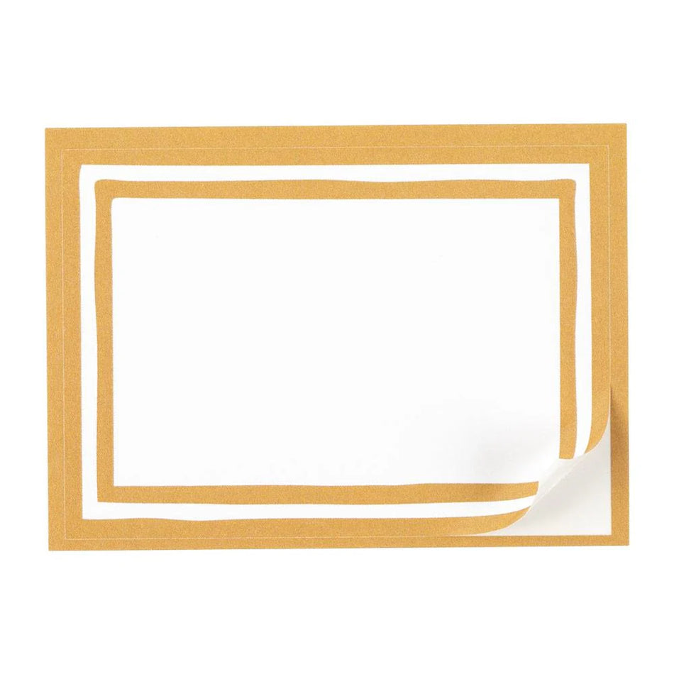 Caspari Border Stripe Self-Adhesive Labels - Gold