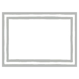 Caspari Border Stripe Adhesive Labels - Silver