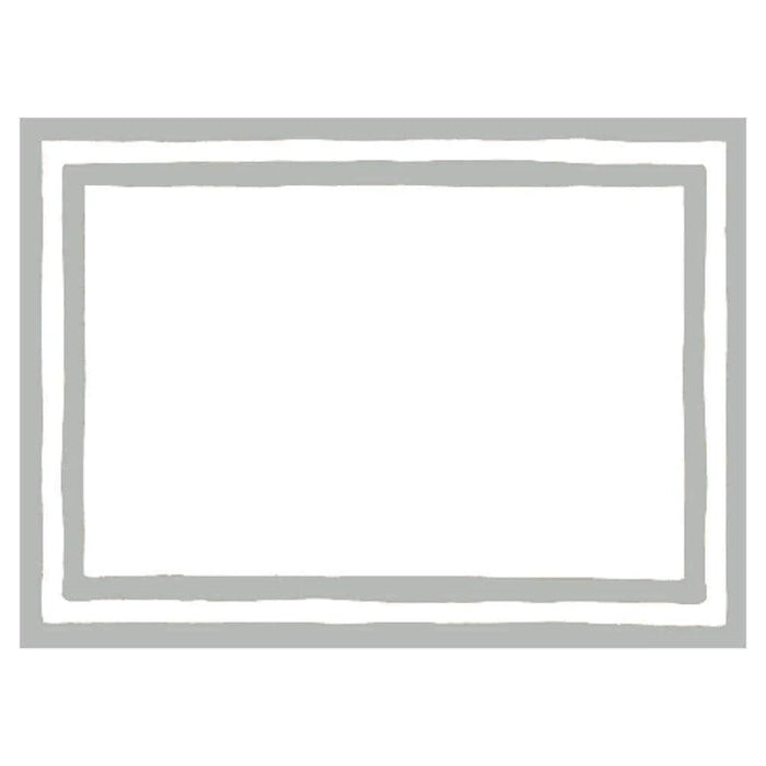 Caspari Border Stripe Adhesive Labels - Silver