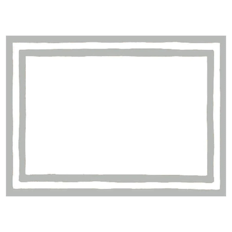 Caspari Border Stripe Adhesive Labels - Silver
