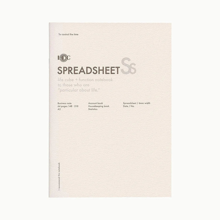 Luddite Function Notebook A5 - Spreadsheet