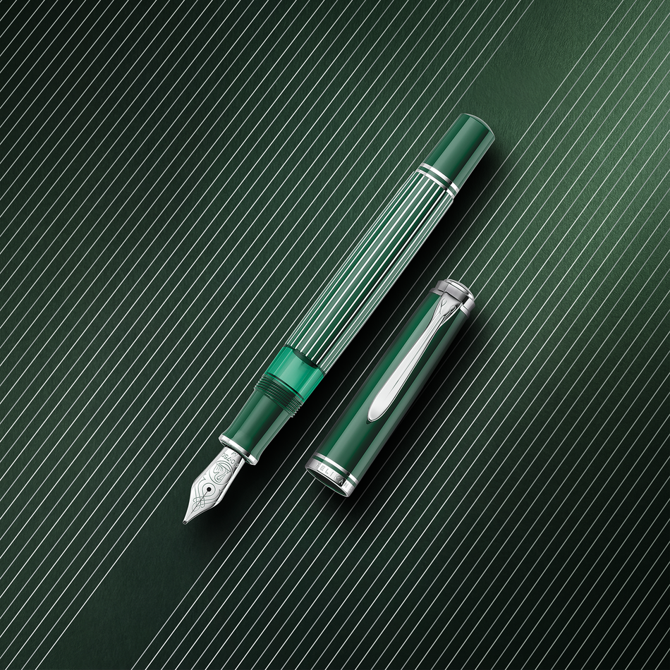 Pelikan Souverän® M815 Metal Striped Green Fountain Pen
