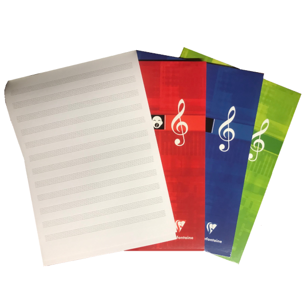 Clairefontaine Assorted Music Notepad 8x11