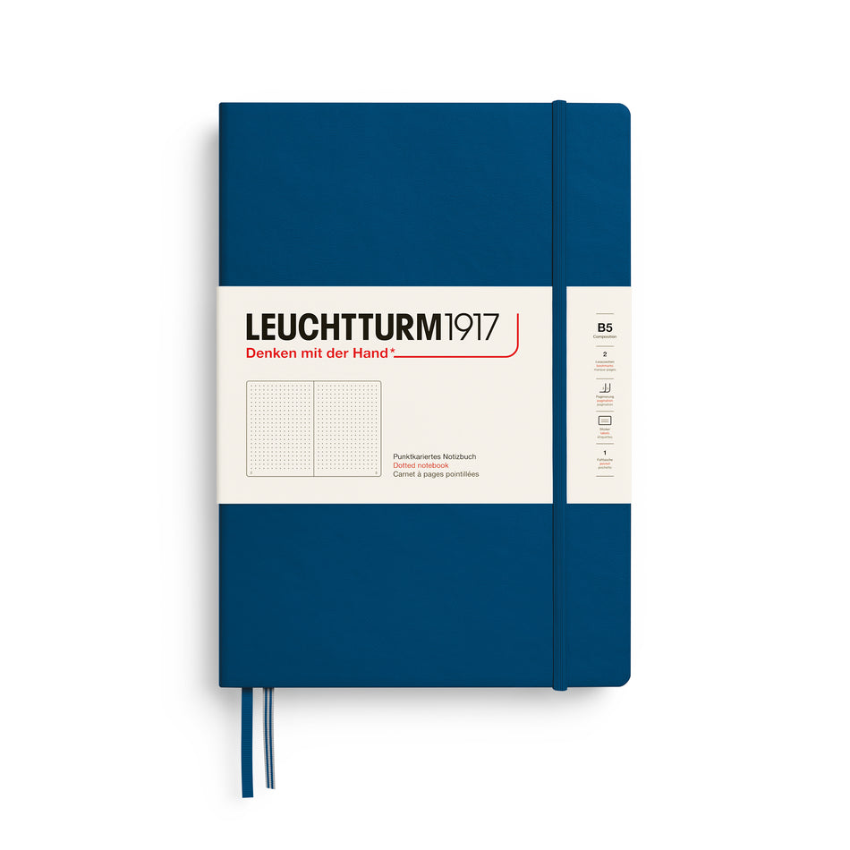 LEUCHTTURM1917 Notebook Composition (B5), HC, 219 pages, Dotted - Indigo