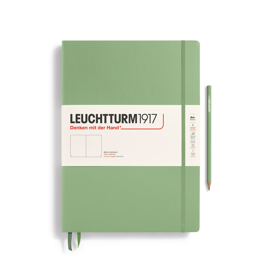 LEUCHTTURM1917 Notebook Hardcover Master Classic (A4+), Plain, 235 pages - Sage Green