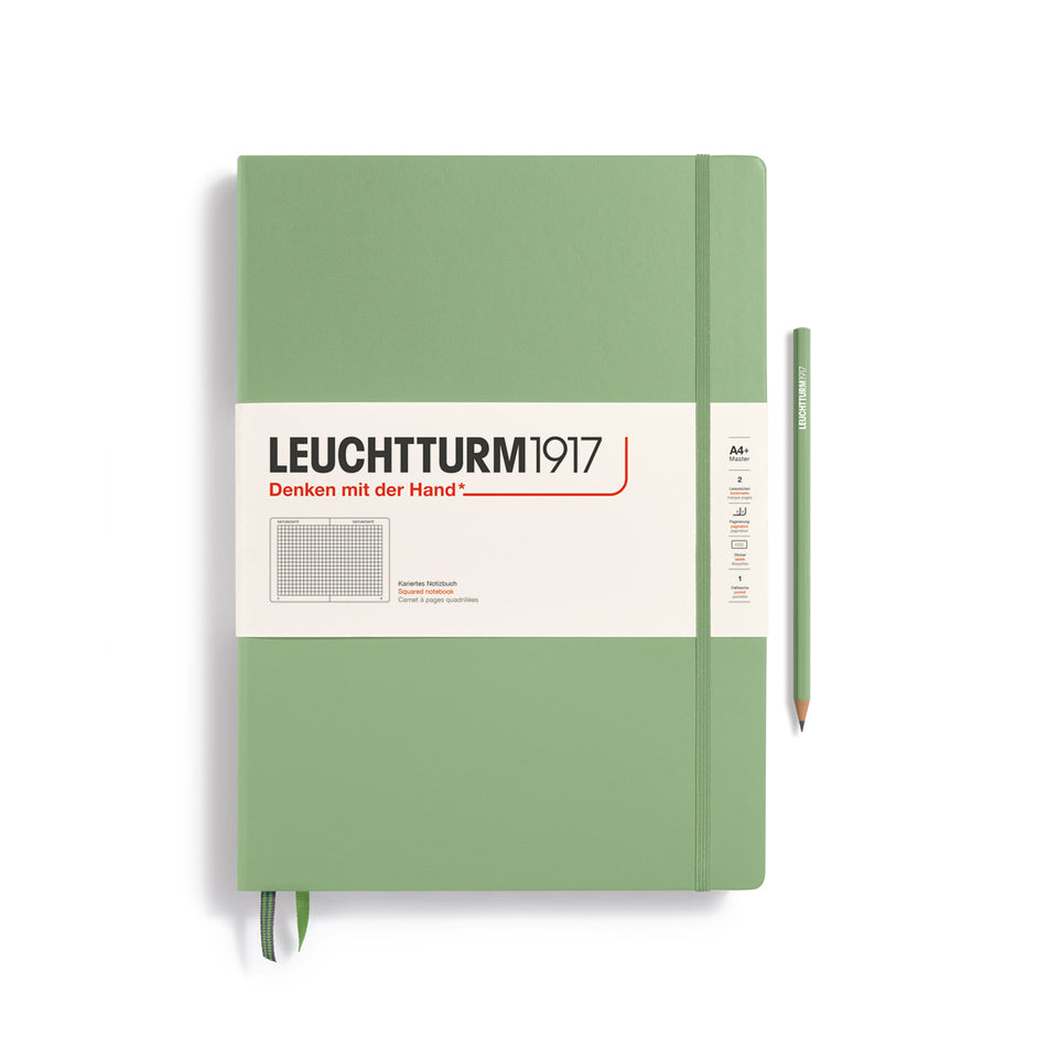 LEUCHTTURM1917  Notebook Hardcover Master Classic (A4+), Square, 235 pages - Sage Green