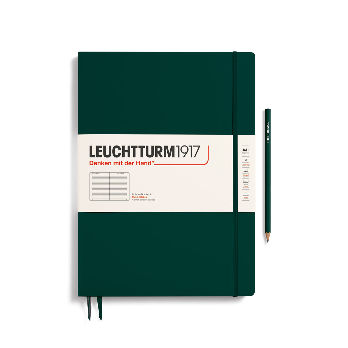 LEUCHTTURM1917 Notebook Hardcover Master Slim (A4+), Ruled, 123 pages ...