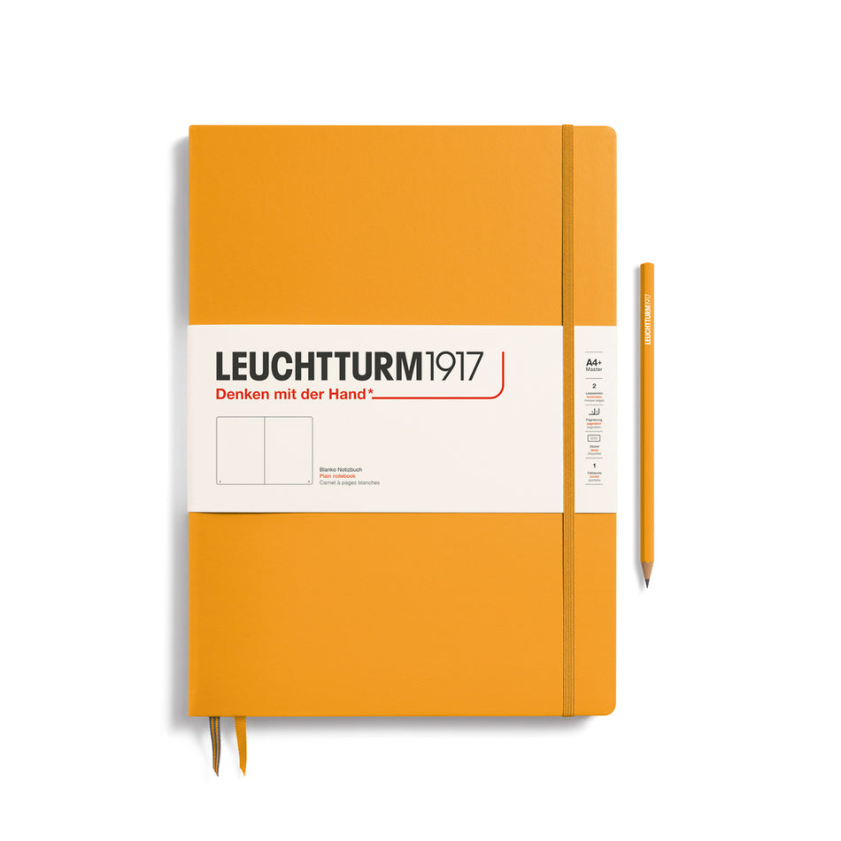 LEUCHTTURM1917 Notebook Hardcover Master Slim (A4+), 123 pages, Plain - Rising Sun