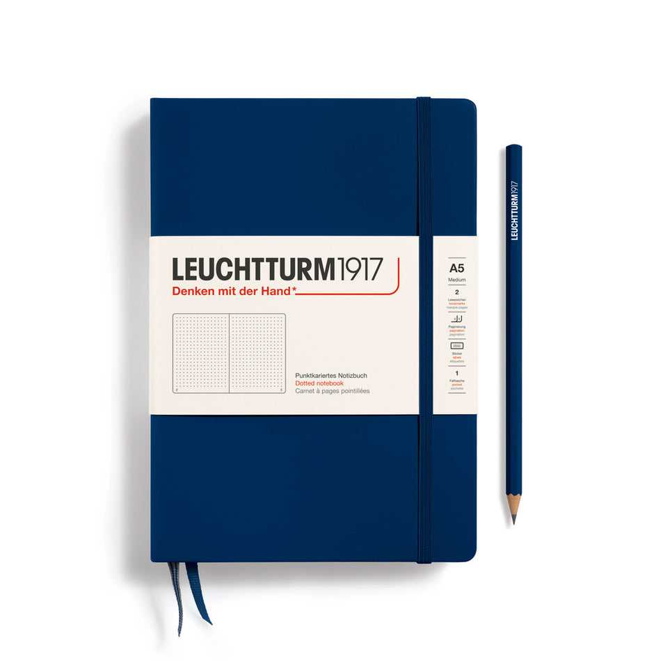 Leuchtturm1917 Navy, Medium (A5), 251 p., dotted
