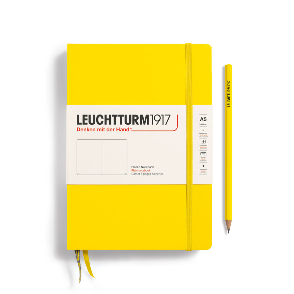 LEUCHTTURM1917 Notebook Hardcover Medium (A5), 251 p., plain - Lemon Yellow