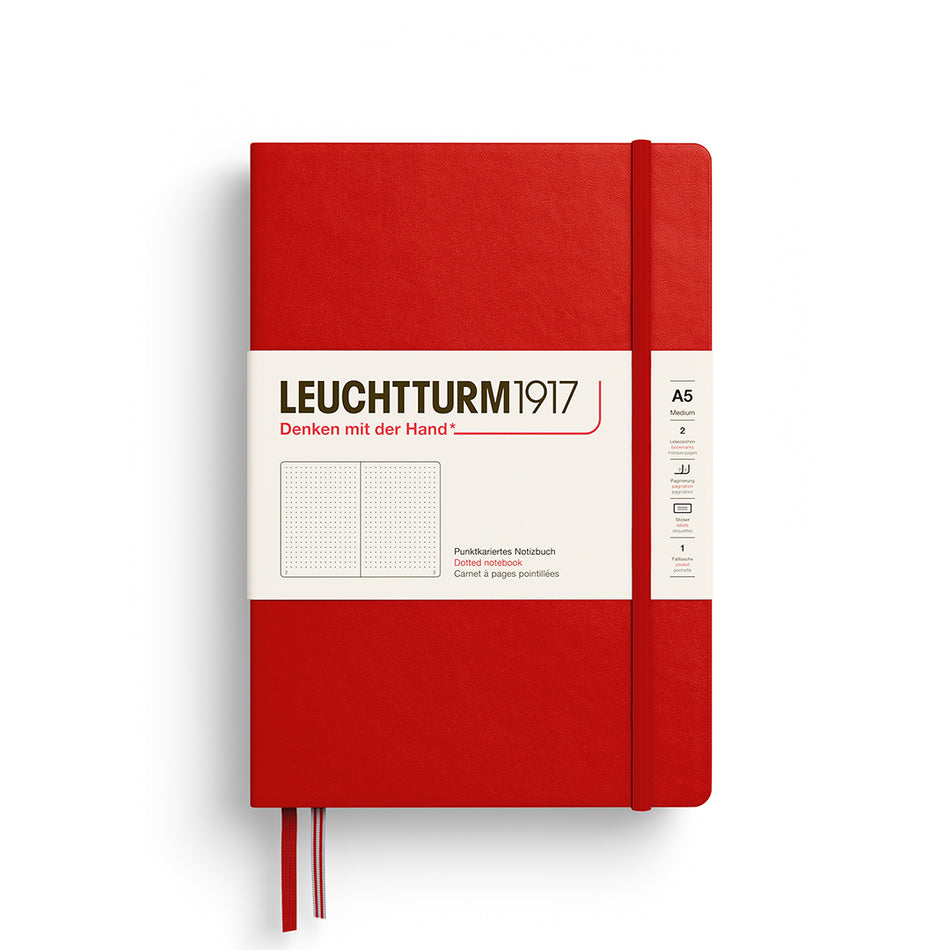 LEUCHTTURM1917 Notebook HC Medium (A5), 251 p, Dotted - Cherry
