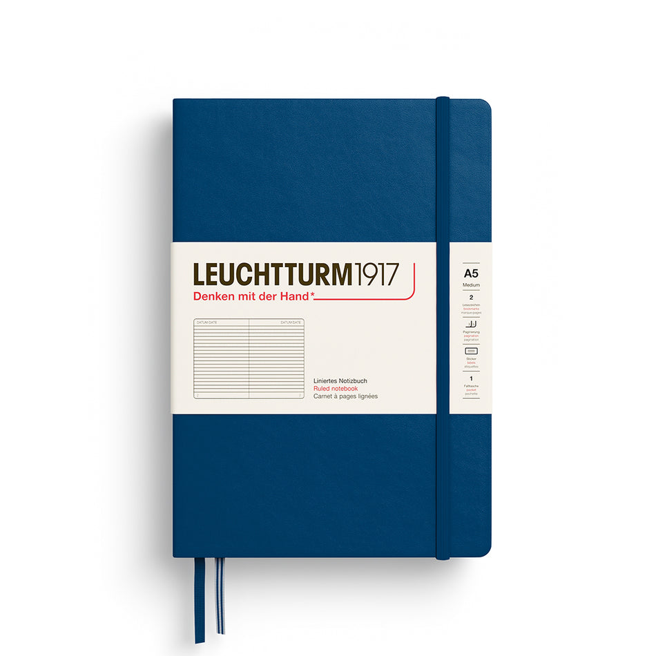 LEUCHTTURM1917 Notebook HC Medium (A5), 251 p, Ruled - Indigo