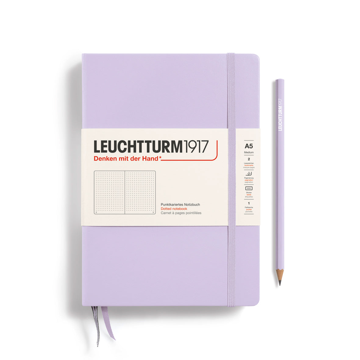 LEUCHTTURM1917 Notebook Hardcover Medium (A5), 251 pages, Dotted - Lil ...
