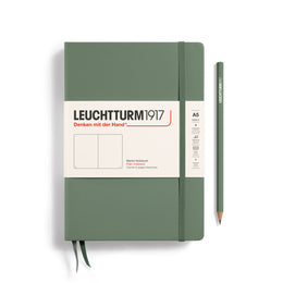 LEUCHTTURM1917 HC Notebook, Medium (A5), 251 p., Plain - Olive Green