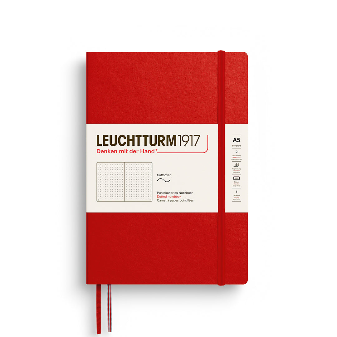 LEUCHTTURM1917 Notebook SC Medium (A5), 123 p, Dotted - Cherry