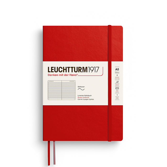 LEUCHTTURM1917 Notebook SC Medium (A5), 123 p, Ruled - Cherry