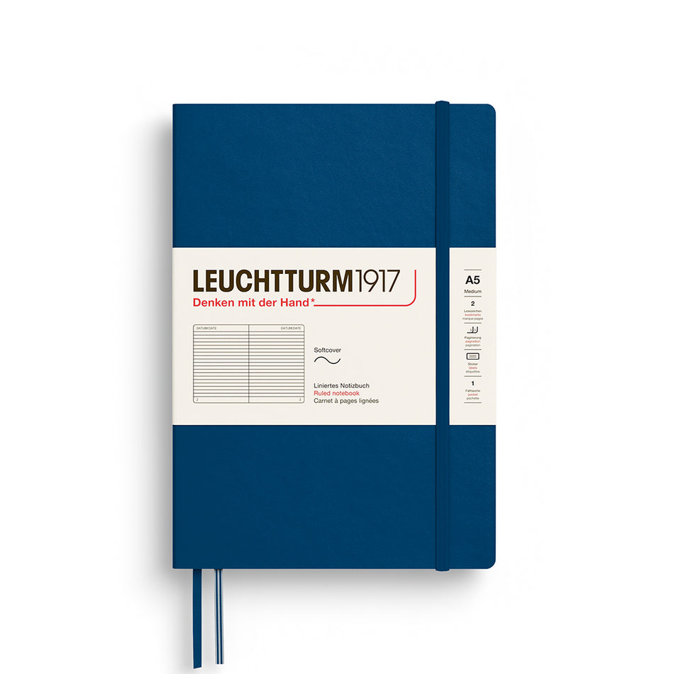 LEUCHTTURM1917 Notebook SC Medium (A5), 123 p, Ruled - Indigo