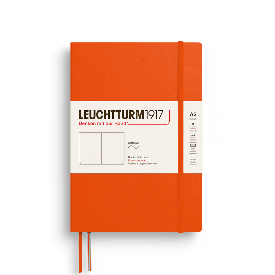 LEUCHTTURM1917 Notebook SC Medium (A5), 123 p, Plain - Pumpkin