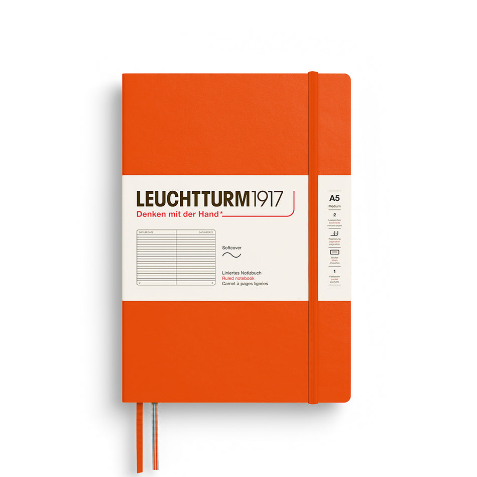 LEUCHTTURM1917 Notebook SC Medium (A5), 123 p, Ruled - Pumpkin
