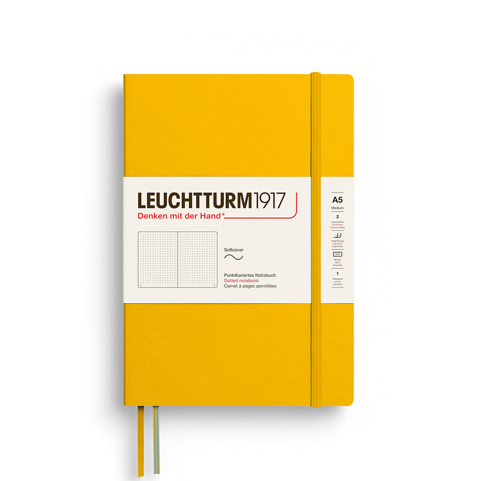 LEUCHTTURM1917 Notebook SC Medium (A5), 123 p, Dotted - Sunflower