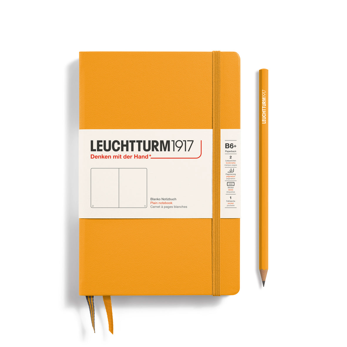 LEUCHTTURM1917 Notebook HC Paperback (B6+), Hardcover, 219p., Plain - Rising Sun