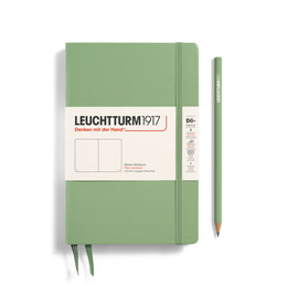 LEUCHTTURM1917 Notebook HC Paperback (B6+), Hardcover, 219p., Plain - Sage Green
