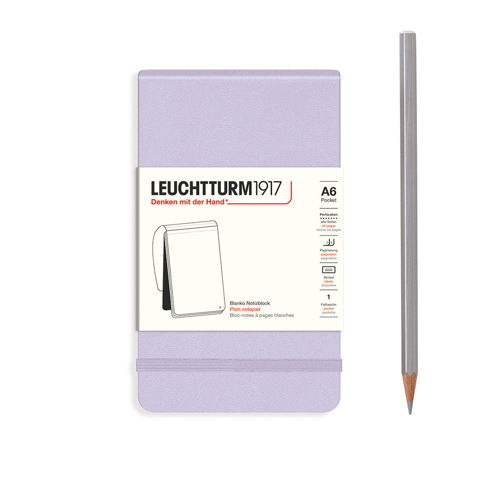 LEUCHTTURM1917 Notepad (A6), 184 p., plain - Lilac Purple