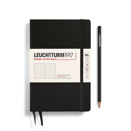 LEUCHTTURM1917 Notebook Paperback (B6+), Hardcover, 219 numbered pages, Dotted - Black