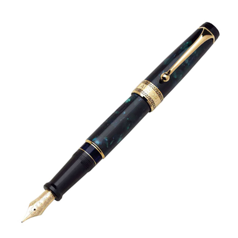 Aurora Optima Auroloide Fountain Pen - Green with Gold Trim
