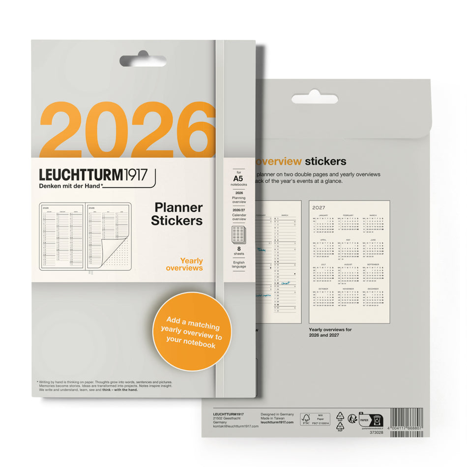 Leuchtturm1917 2026 A5 Yearly Overviews Planner Stickers
