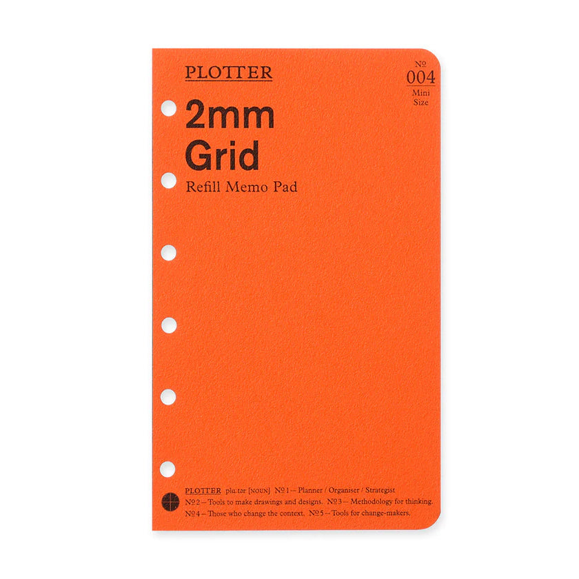 PLOTTER  2mm Grid Memo Pad (80 Sheets) - Mini Size