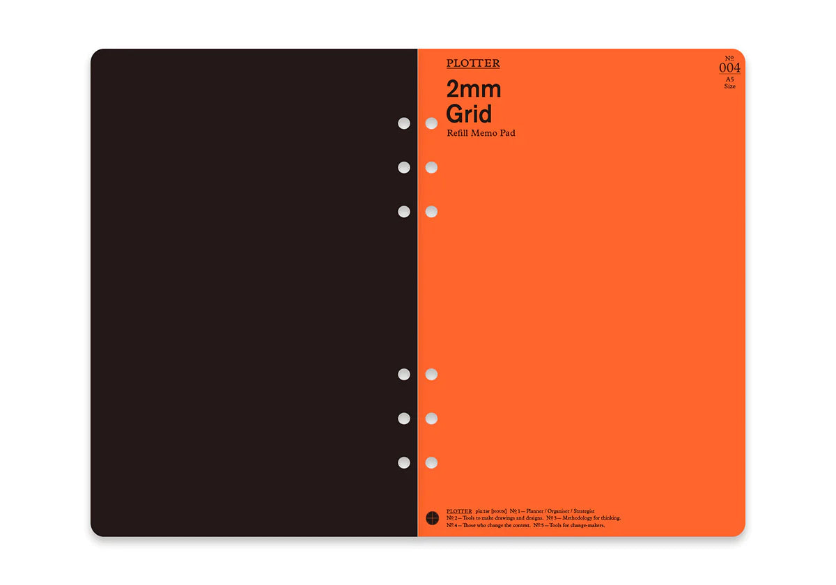 PLOTTER 2mm Grid Memo Pad (80 Sheets) - A5 Size – Flax Pen to Paper