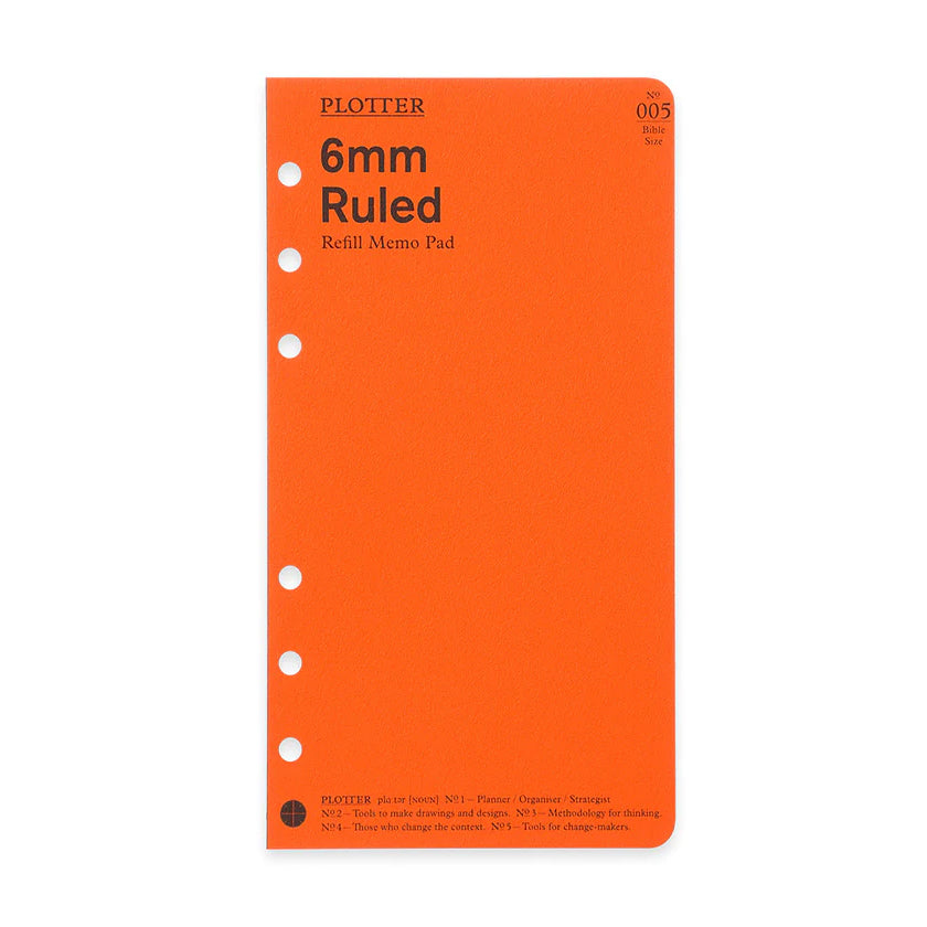 PLOTTER 6mm Ruled Memo Pad (80 Sheets) - Bible Size