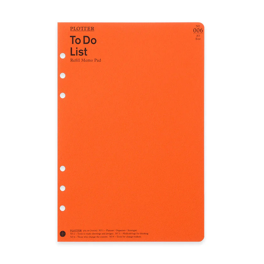 PLOTTER "To Do" List Memo Pad (50 Sheets) - A5 Size