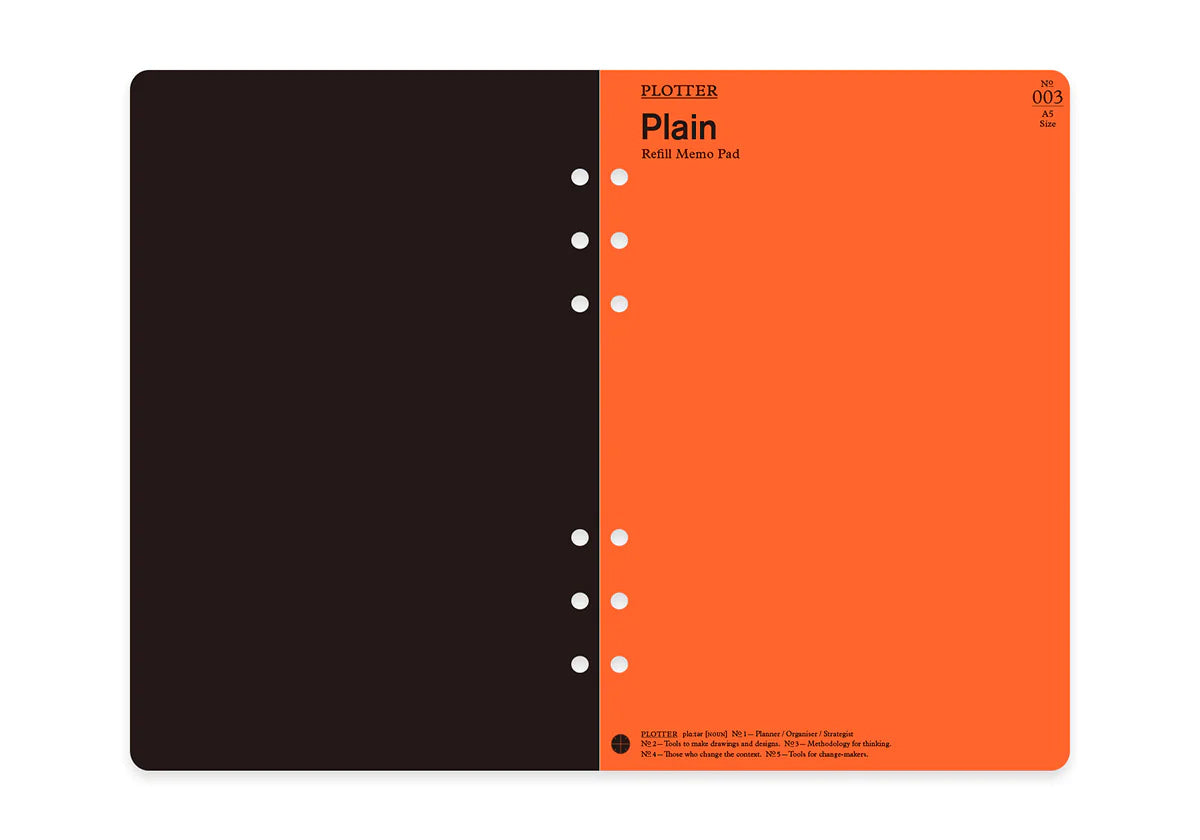 PLOTTER Plain Memo Pad (80 Sheets) - A5 Size – Flax Pen to Paper